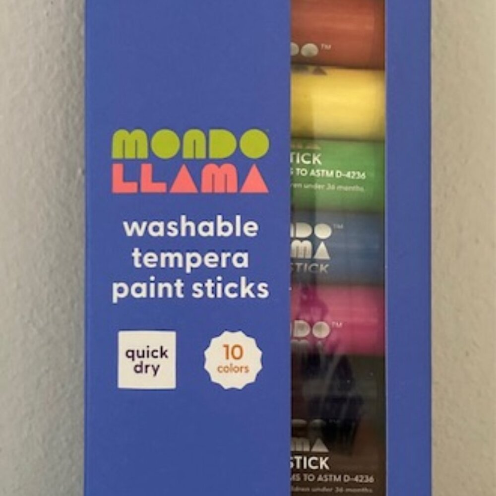 Mondo Llama washable tempera paint sticks..